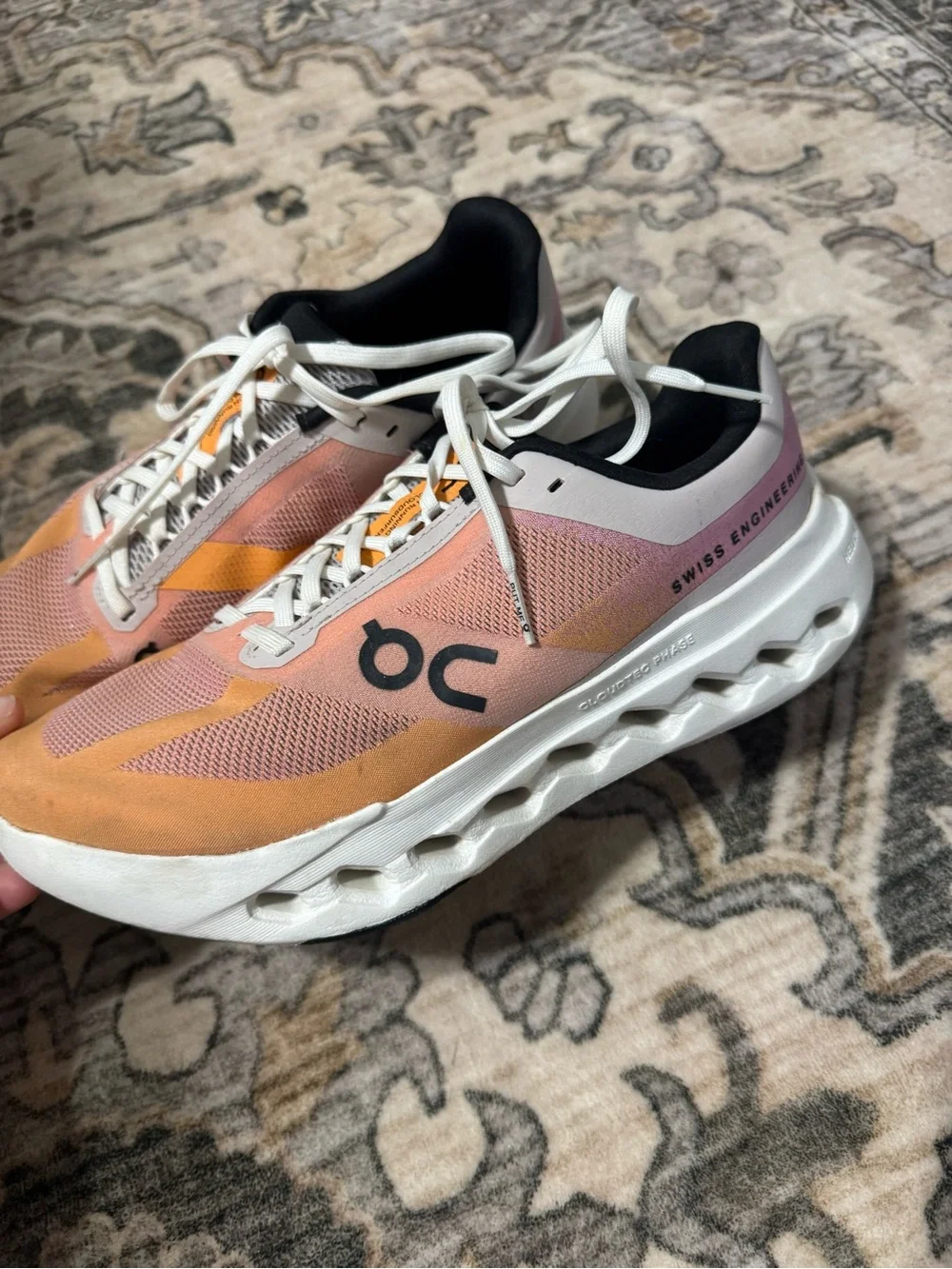 On Running Women's Cloudnova Sneakers in Pink and Orange